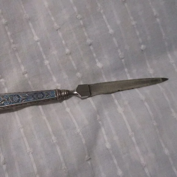 Vintage 1920s sterling 6 piece vanity/dresser set - Picture 7 of 11